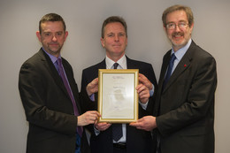Anglian Water Awarded Competent Operator Scheme (L-R - Nick Ellins, Energy and Utility Skills, Peter Simpson, Anglian Water and Marcus Rink, DWI) _MATTHEW POWER PHOTOGRAPHY.JPG
